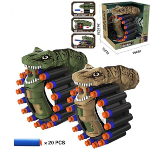 تفنگ اسباب بازی تیر فومی دایناسور 9218 DINOSAUR SOFT BULLET GUN_تفنگ اسباب بازی